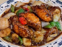 Stuffed Aubergine with Prawns